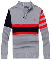 pull ralph lauren brode style camionneur river striped gris